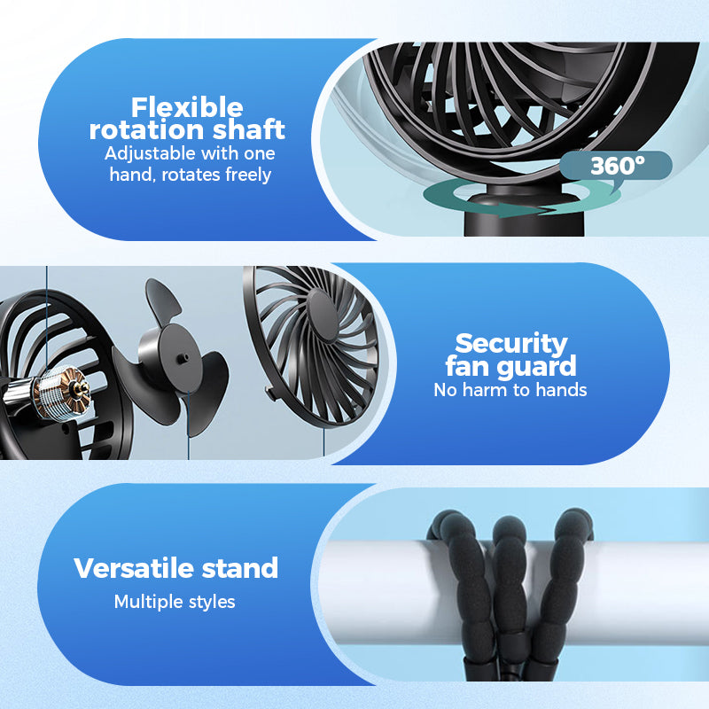 ☀️🌡️BUY 2 GET 1 FREE🌬️Mini Handheld Multi-Function Octopus Fan