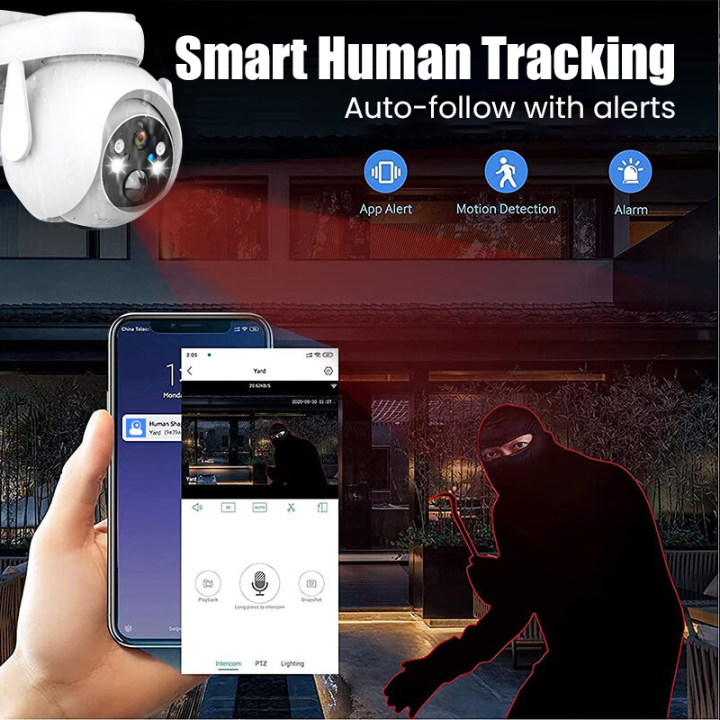 Solar Waterproof Night Vision Security Camera