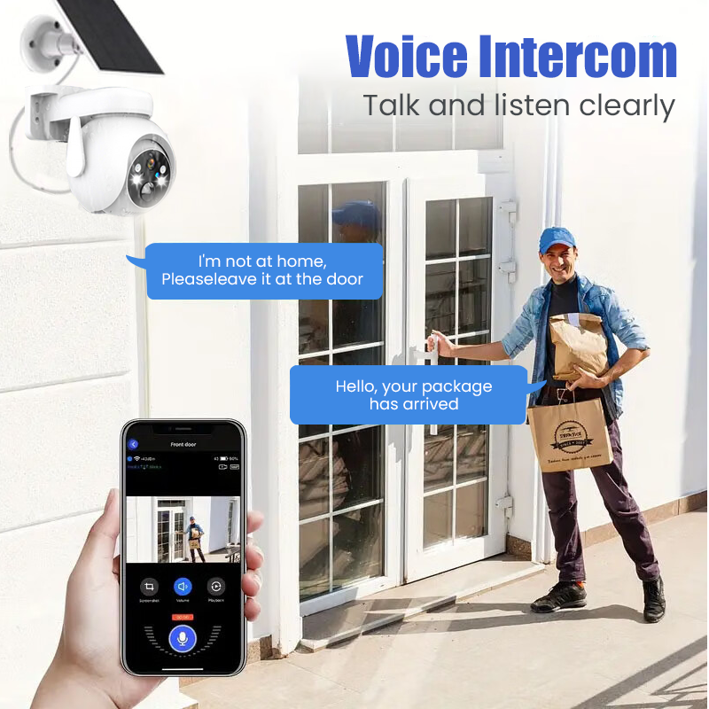 Solar Waterproof Night Vision Security Camera