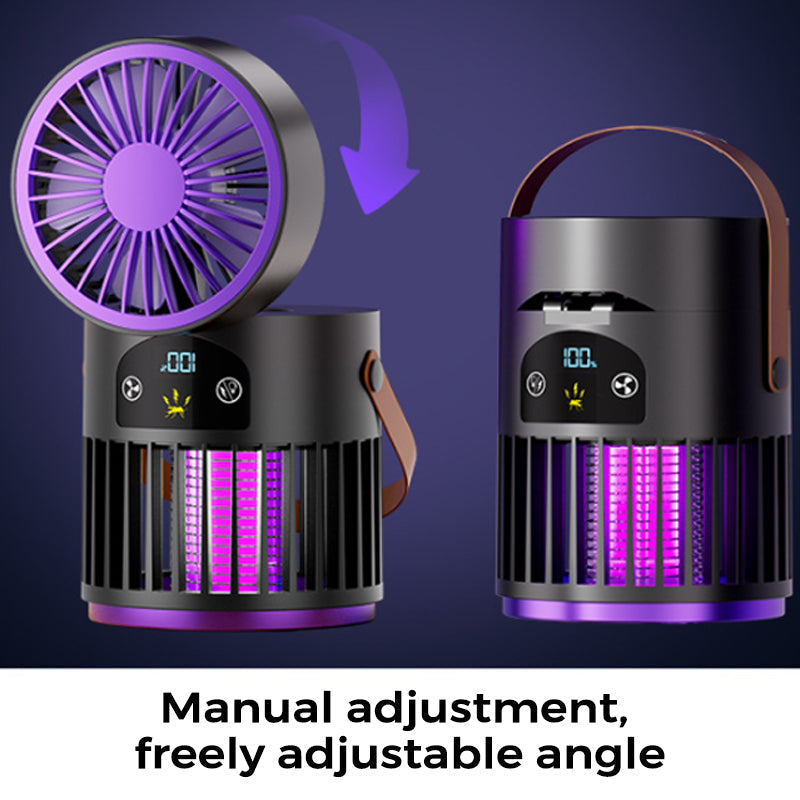 🔥Limited Time Promotion 50% OFF🔥Portable Rechargeable Fan with UV Bug Zapper Light