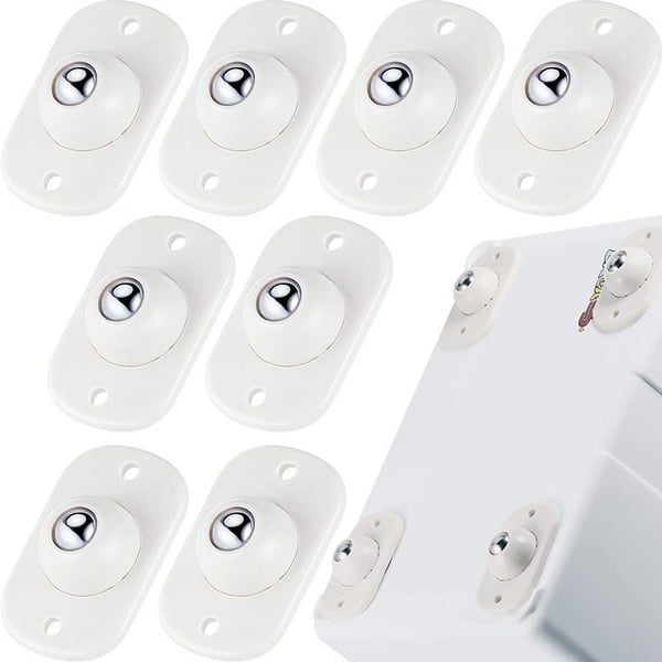 🛋️50% OFF NOW! Universal Stainless Steel Ball Caster Wheels‑Self‑Adhesive Mini Furniture Moving Casters, 360‑Degree Rotation Sticky Roller for Storage Boxes, Nightstands, Trash Cans & Flower Pots