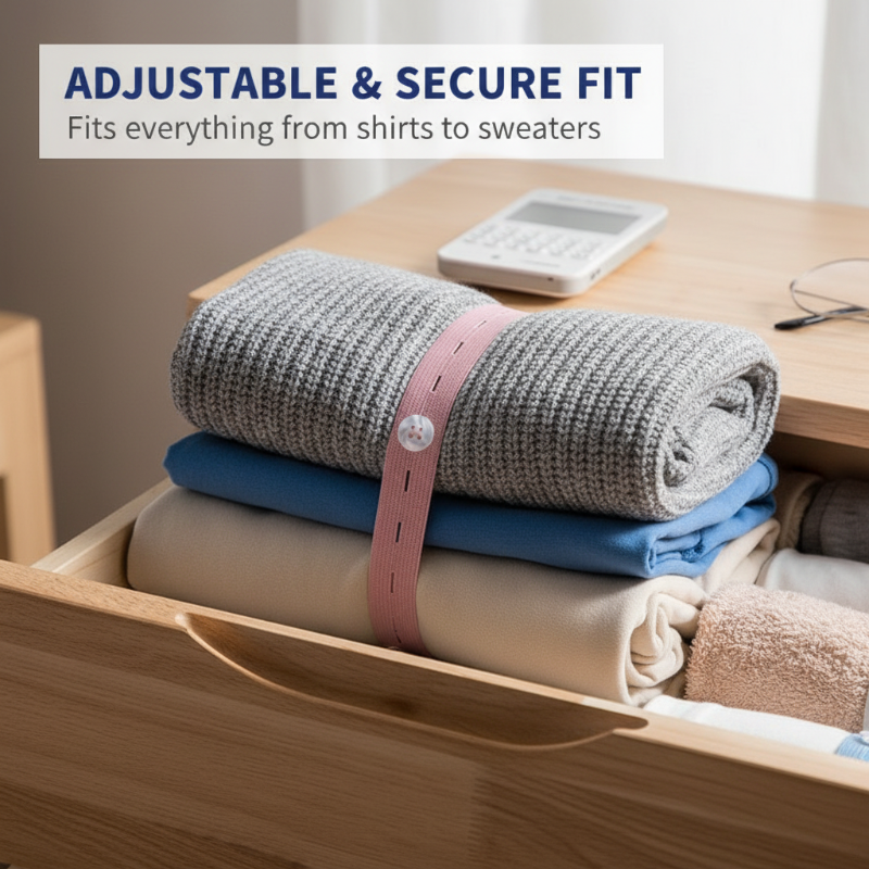 🔥 50% OFF · Adjustable Elastic Clothing Organization Bands ✨