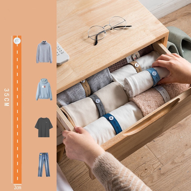 🔥 50% OFF · Adjustable Elastic Clothing Organization Bands ✨