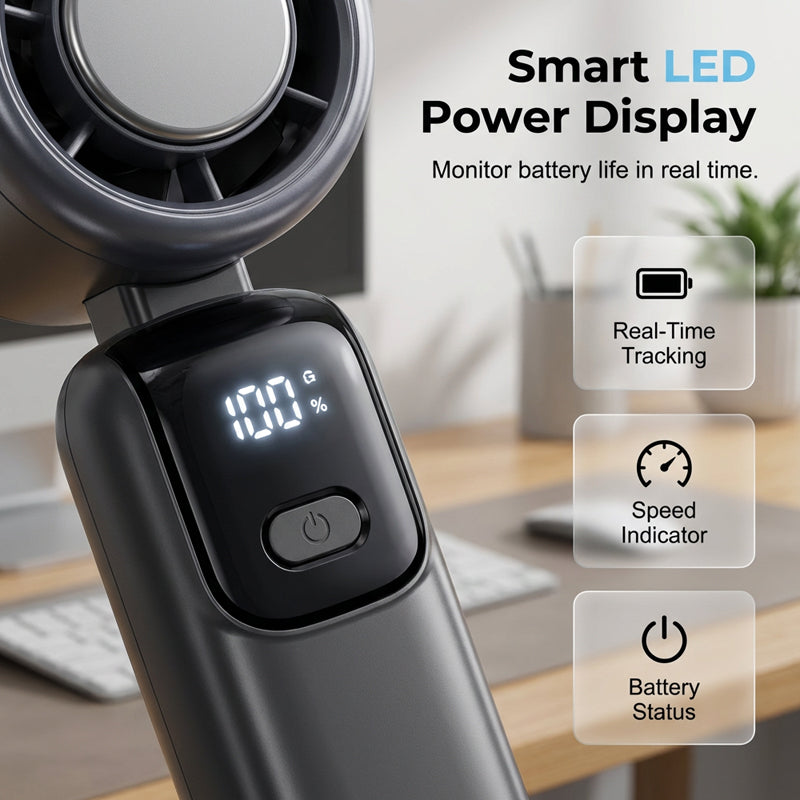 Portable High-Speed Handheld Fan with Ice Cooler