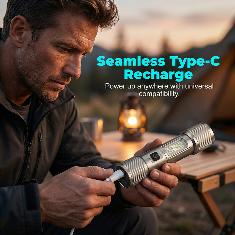 Multifunctional Zoomable LED Flashlight