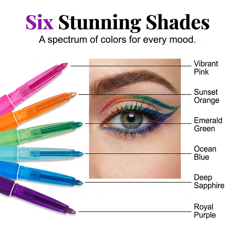 ⚡Buy 1 Get 2 Free⚡Colorful Smudge-Proof Glitter Eyeliner Pencil