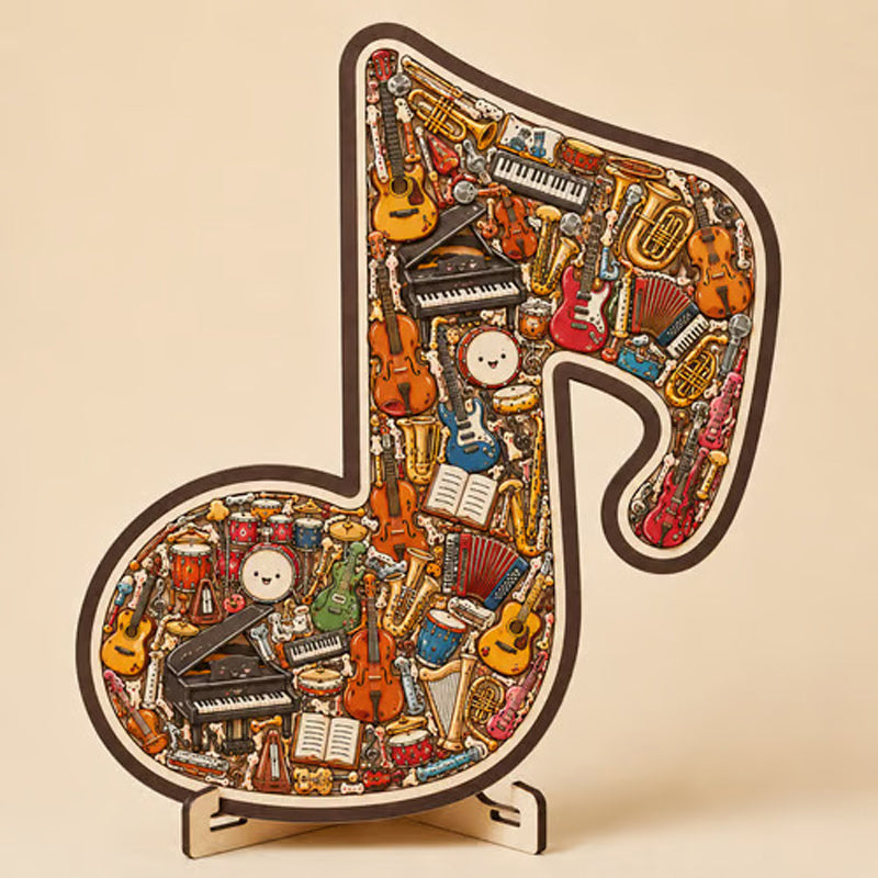 ⏳Limited-time 50% off⏰Wooden Musical Note Jigsaw Puzzle🎶🧩