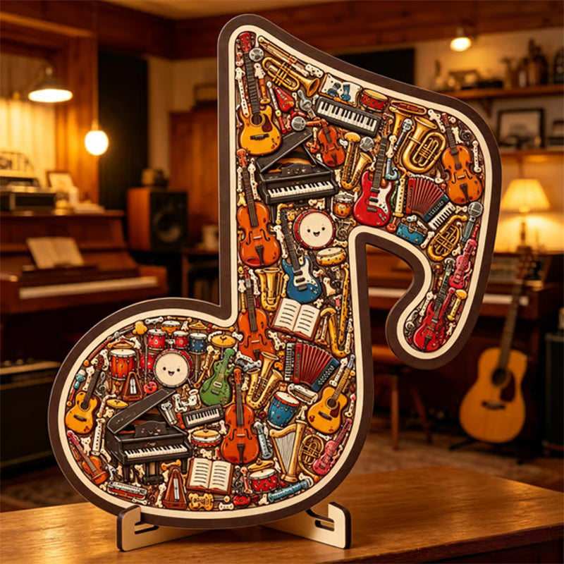 ⏳Limited-time 50% off⏰Wooden Musical Note Jigsaw Puzzle🎶🧩