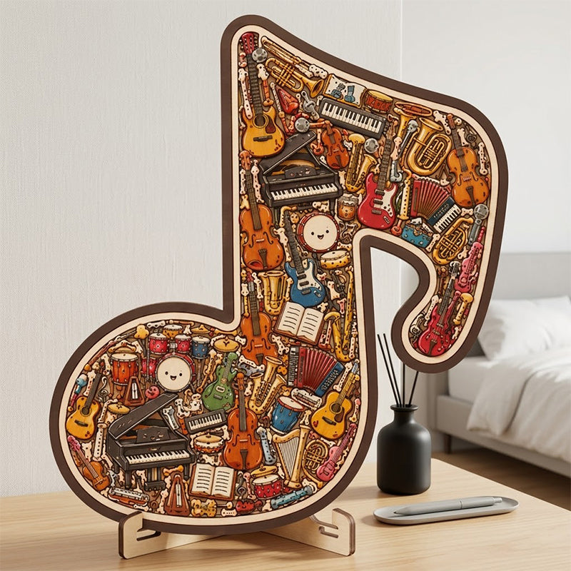 ⏳Limited-time 50% off⏰Wooden Musical Note Jigsaw Puzzle🎶🧩