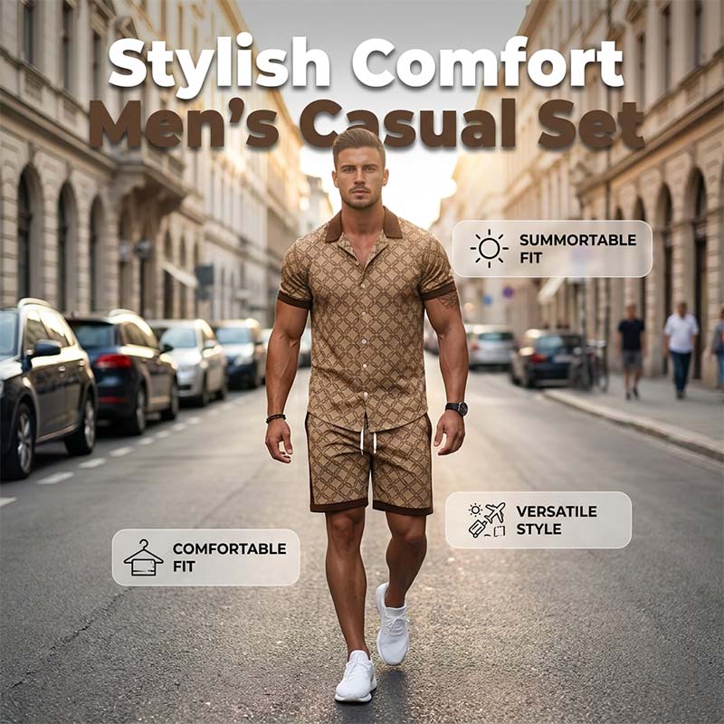 🎁2026 New Arrivals 50% OFF💥Men's Printed 2-Piece Summer Set