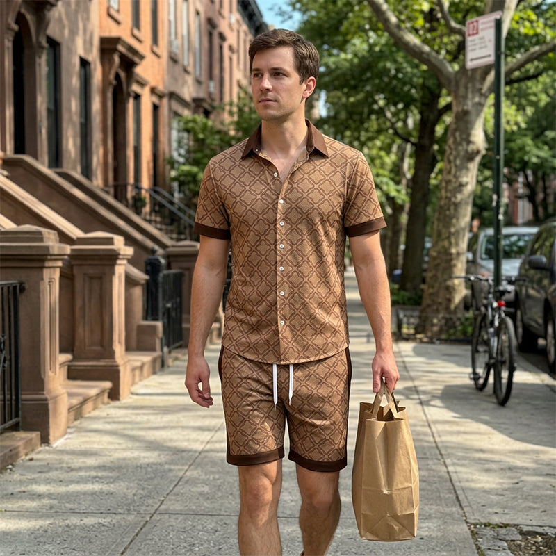 🎁2026 New Arrivals 50% OFF💥Men's Printed 2-Piece Summer Set