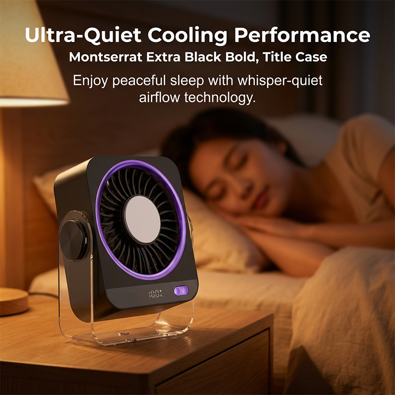 Portable Desk & Wall Fan with LED Display