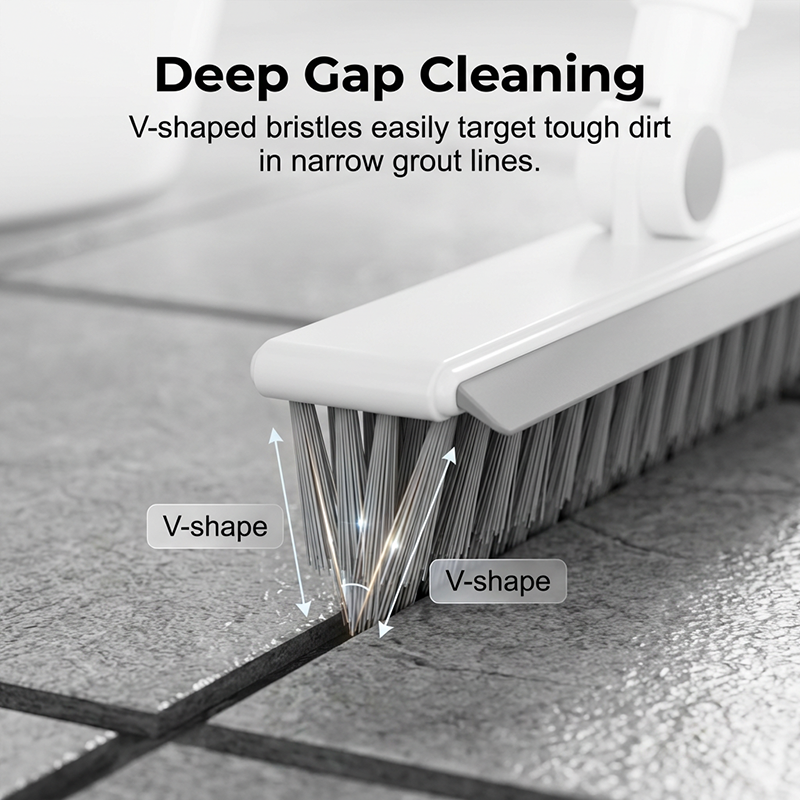 🔥50% OFF!🔥 2-in-1 Grout & Corner Scrubber Brush with Squeegee