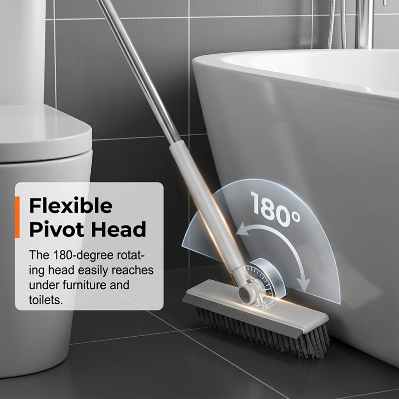 🔥50% OFF!🔥 2-in-1 Grout & Corner Scrubber Brush with Squeegee