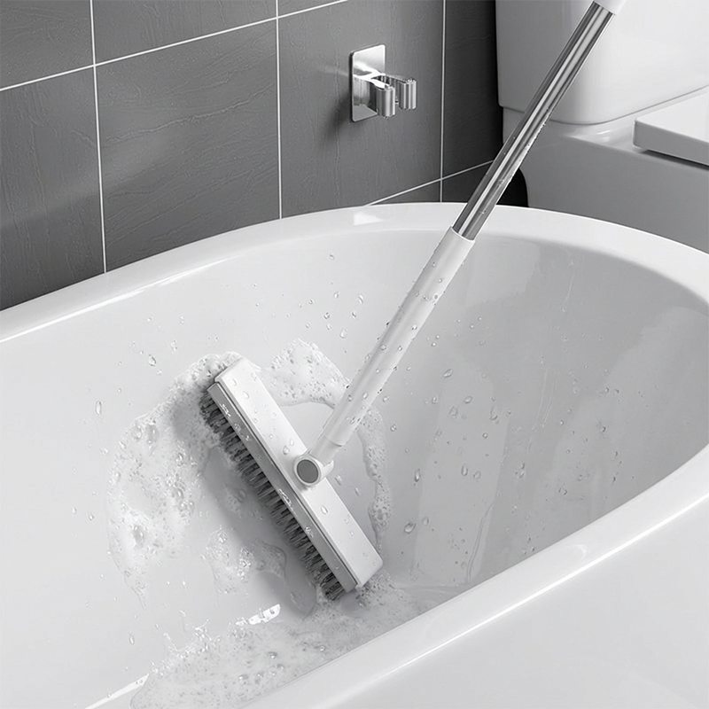 🔥50% OFF!🔥 2-in-1 Grout & Corner Scrubber Brush with Squeegee