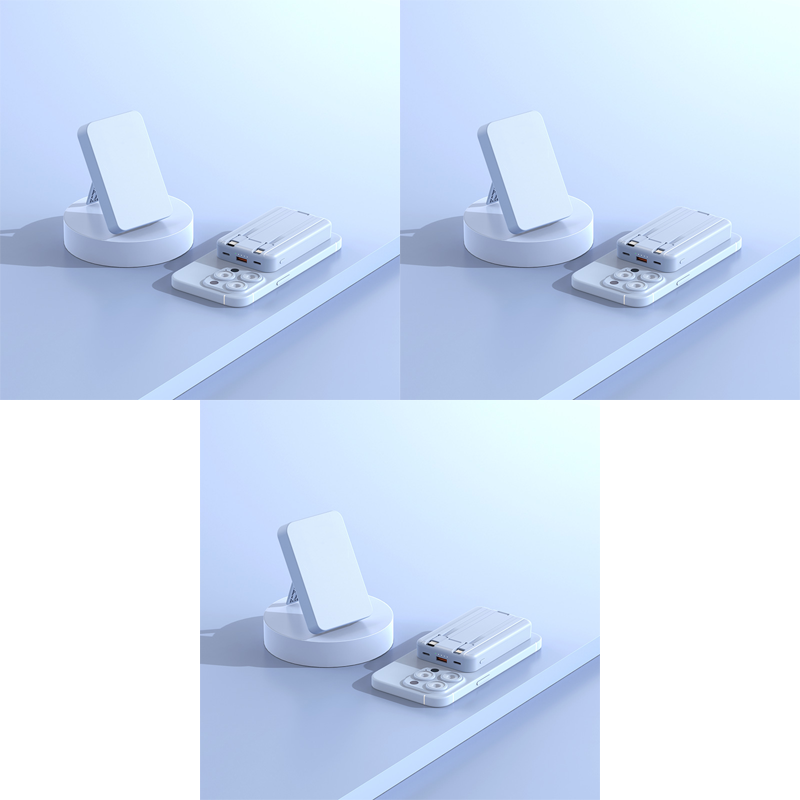 3-in-1 Magnetic Wireless Power Bank with Dual Cables
