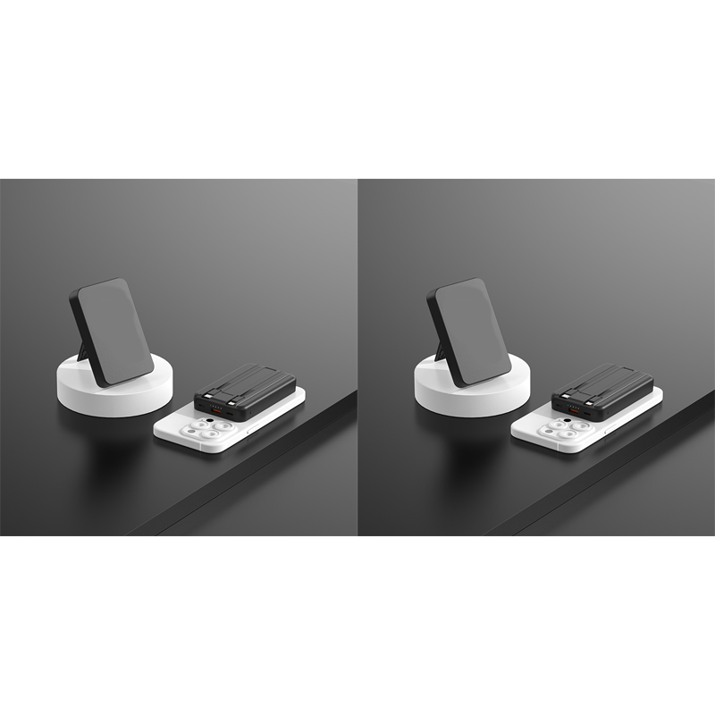 3-in-1 Magnetic Wireless Power Bank with Dual Cables