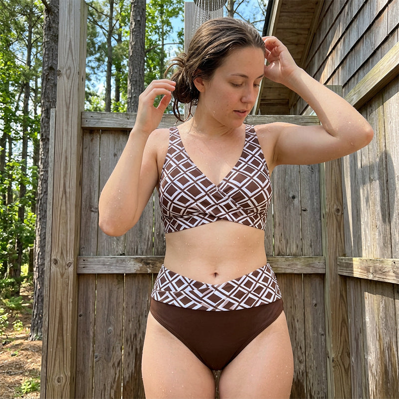 👙🌸🌟 LIMITED-TIME 50% OFF! Women’s High Waist Two-Piece Bikini Set – Retro High-Cut Bottom, Tummy Control, Removable Pads – Flattering & Comfortable for Poolside or Beach Days 🌊☀️