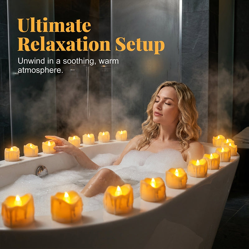 Romantic LED Flameless Dripping Light Candles