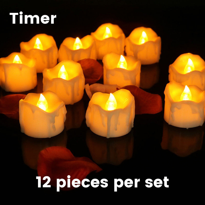 Romantic LED Flameless Dripping Light Candles