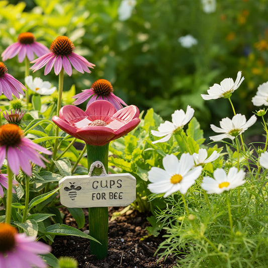 Flower-Shaped Bee Waterer Garden Stake