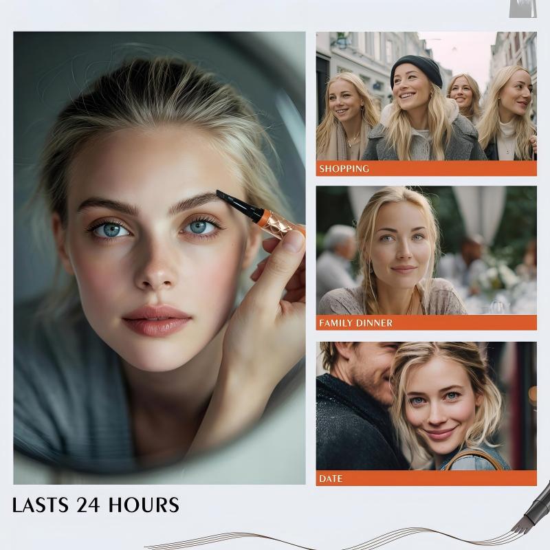 Waterproof Four-Fork Liquid Eyebrow Pencil