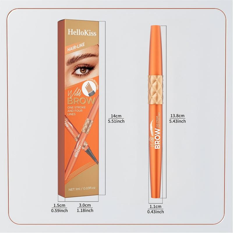 Waterproof Four-Fork Liquid Eyebrow Pencil