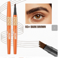 Waterproof Four-Fork Liquid Eyebrow Pencil