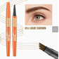 Waterproof Four-Fork Liquid Eyebrow Pencil