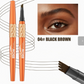Waterproof Four-Fork Liquid Eyebrow Pencil