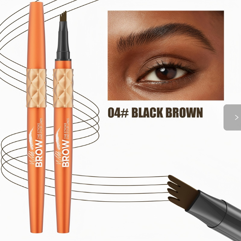 Waterproof Four-Fork Liquid Eyebrow Pencil