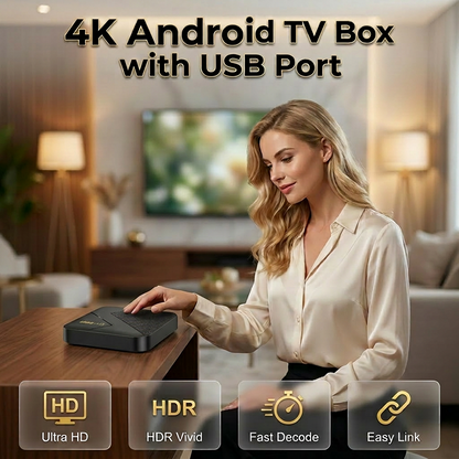 🍿 Smart Android TV Box with Bluetooth — Stream Netflix | Prime | BBC iPlayer in 4K