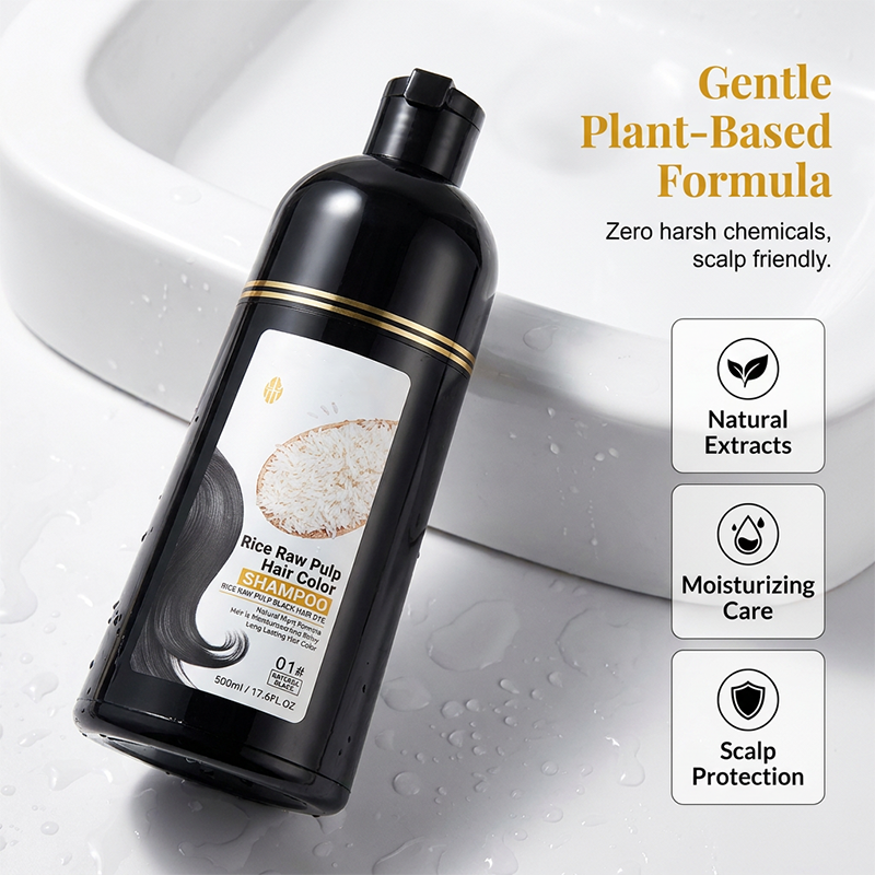 Instant Black Hair Dye Shampoo