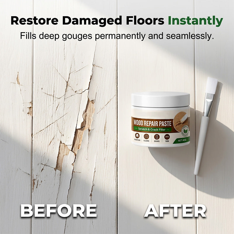🥳2026 HOT SALE🛡️🪑 Furniture & Floor Repair Paste – Works on tables, cabinets & wooden floors. Covers scuffs & peeling. No more ugly scratches! 🏠✅