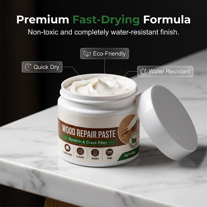 🥳2026 HOT SALE🛡️🪑 Furniture & Floor Repair Paste – Works on tables, cabinets & wooden floors. Covers scuffs & peeling. No more ugly scratches! 🏠✅