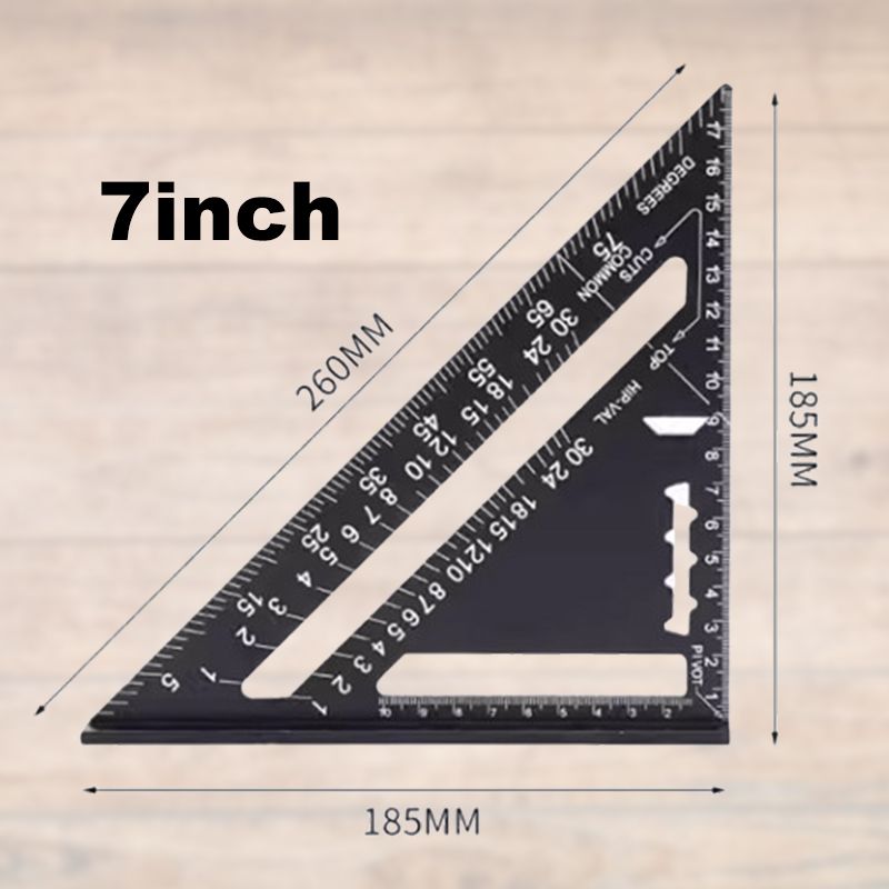 📐✨ Aluminum Rafter Square – 50% OFF! 7/12-inch carpenter measuring tool, alloy triangle ruler & protractor – precision woodworking. 💪