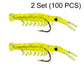 50PCS Lifelike Shrimp Lures Set with Hooks
