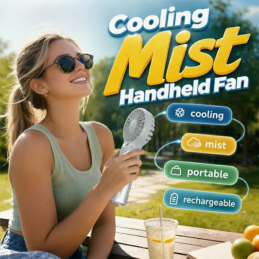🏖️🌞Summer New Hot Selling 50% OFF🎁❄️Portable Handheld Mist Cooling Fan💦