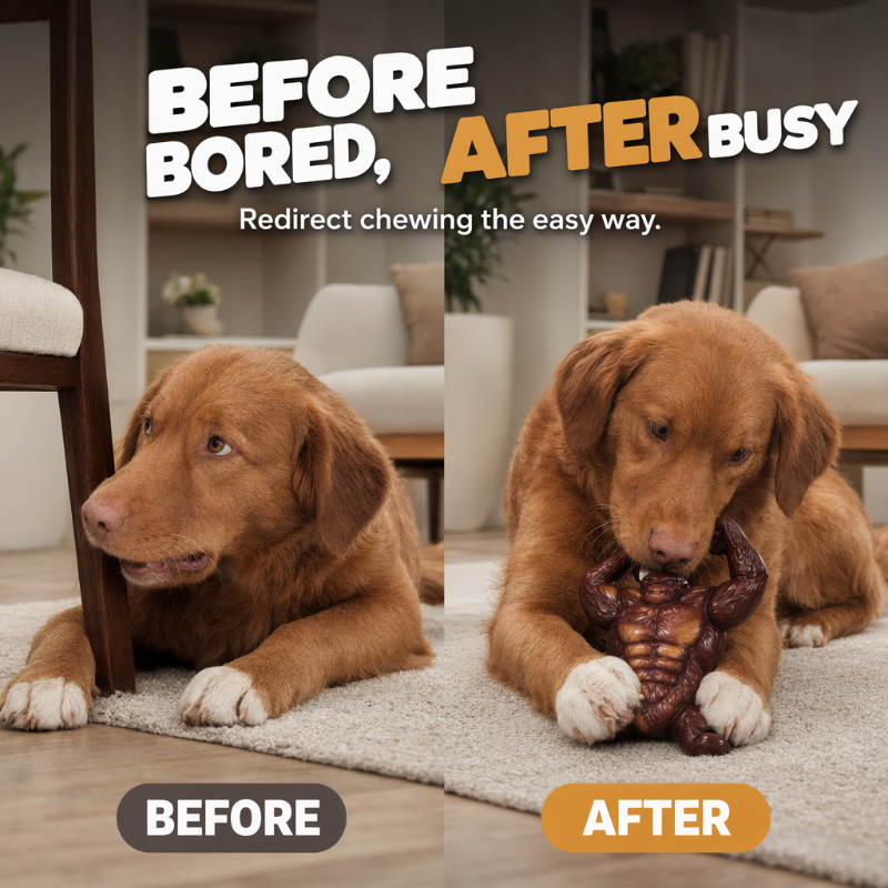 ⏳Time-Limited Special⏰Tough Gorilla Shape Dog Chew Toy
