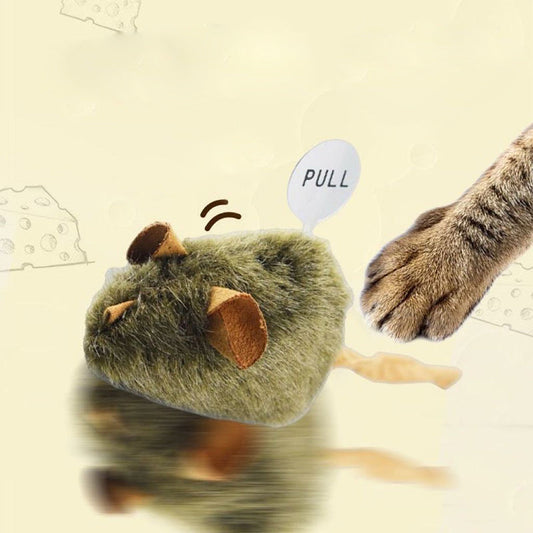 😻Plush Simulation Mouse Toy with Sound for Cats