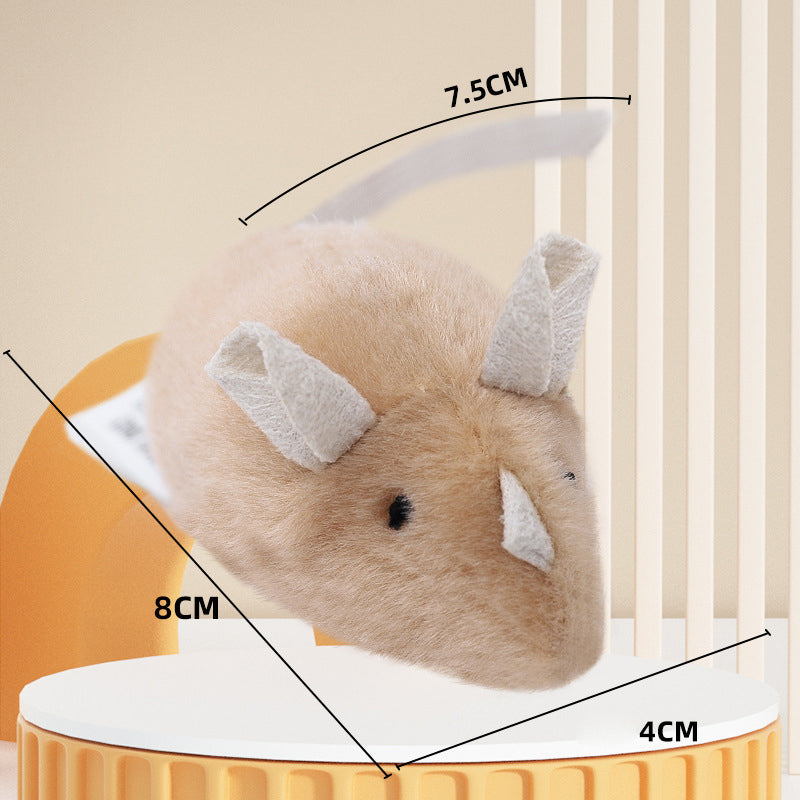 😻Plush Simulation Mouse Toy with Sound for Cats