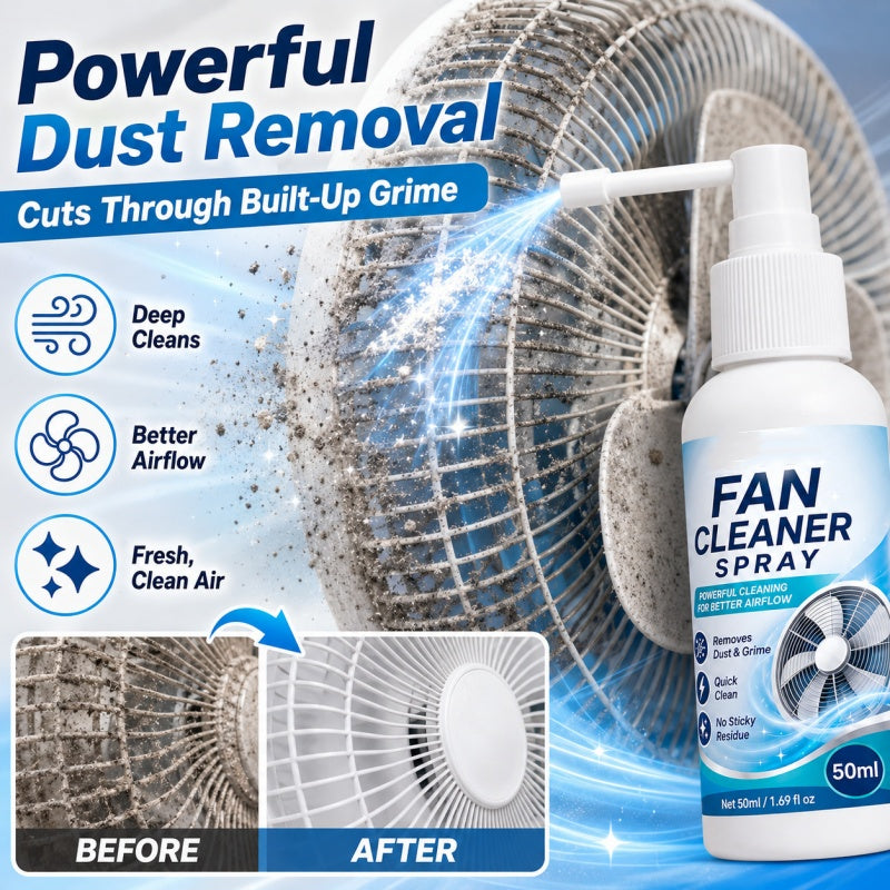 🥳2026 HOT SALE🥳💞50K+ SOLD!🌀🧼 50% OFF! Multi-Purpose Fan Cleaning Spray – Instantly dissolves dust & grime, no disassembly needed. Precision nozzle reaches tight spaces. Restores shine! ✨🛡️