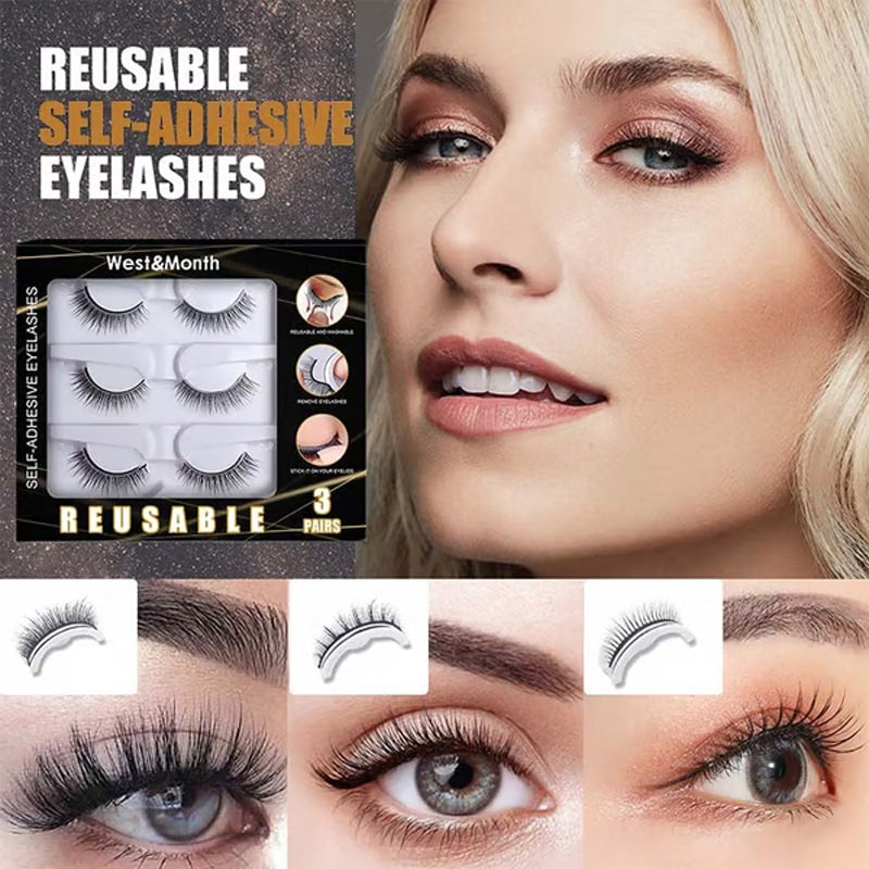 🥳2026 HOT SALE🥳💞50K+ SOLD!👁️✨Reusable Self‑Adhesive False Eyelashes – No glue needed, just press & go. Natural curl, reusable & easy to remove. A beauty game‑changer! 💕🌸