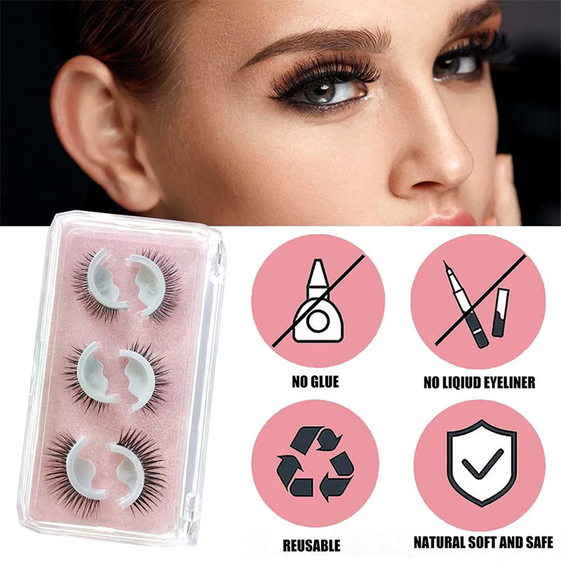 🥳2026 HOT SALE🥳💞50K+ SOLD!👁️✨Reusable Self‑Adhesive False Eyelashes – No glue needed, just press & go. Natural curl, reusable & easy to remove. A beauty game‑changer! 💕🌸
