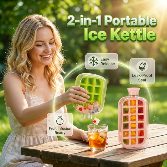 2-in-1 Ice Cube Maker Water Bottle