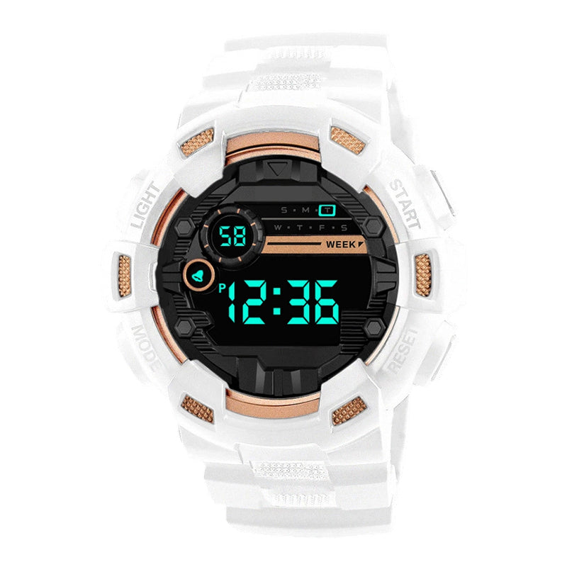 Large Dial Digital Sports Watch with LED Backlight