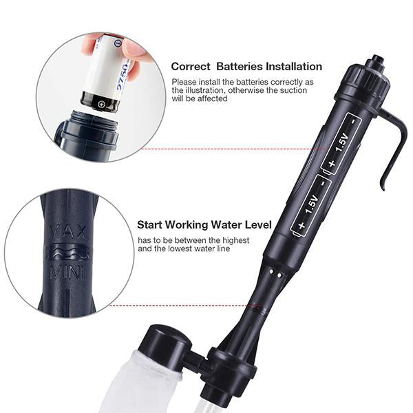 🐠 50% OFF⚡50K+ SOLD 🐟Electric Aquarium Gravel Cleaner—battery-operated, adjustable length, and easy to use—suitable for all aquariums 🧹🐟