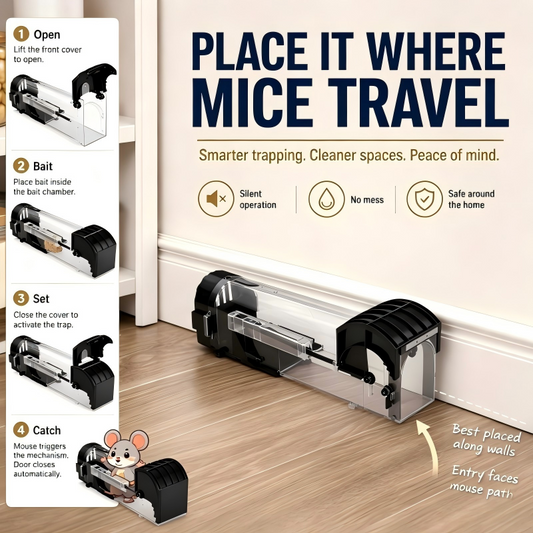 Reusable Humane Live Catch Mouse Trap 