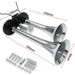 12V Universal Dual Trumpet Air Horn Kit