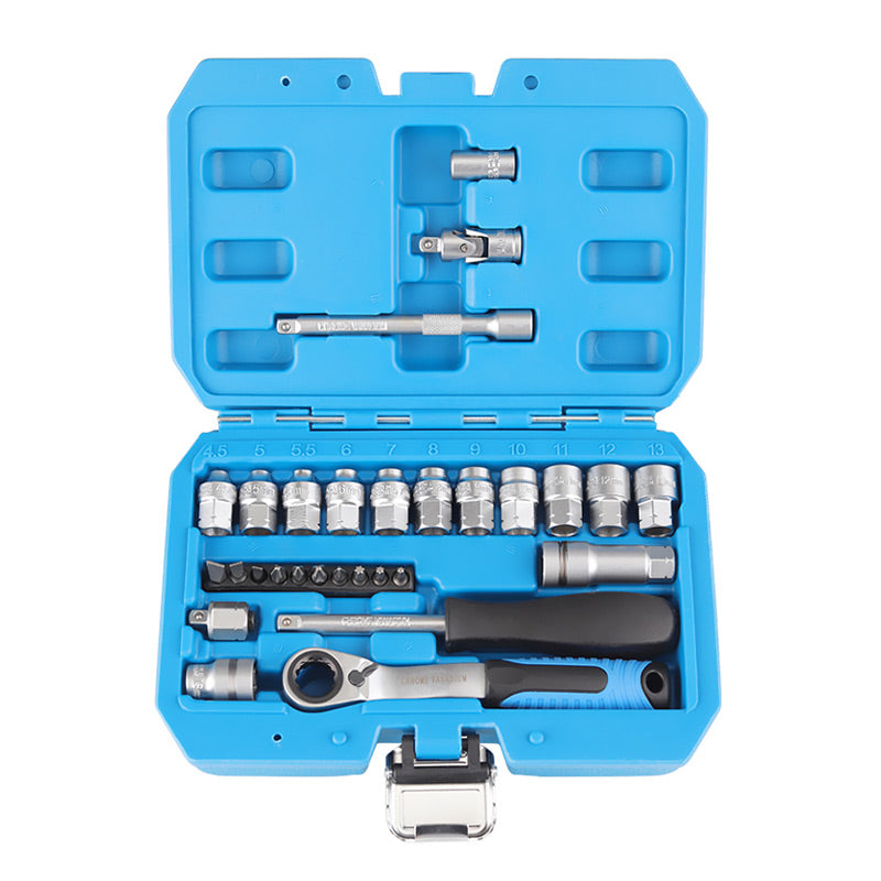 🥳2026 HOT SALE🥳💞50K+ SOLD!🔧🚗 50% OFF! 29pcs Core Ratchet Socket Wrench Kit – Chrome‑vanadium steel, 11 sockets & 10 bits. Perfect for car repairs & DIY – save on garage bills! 🛠️✨